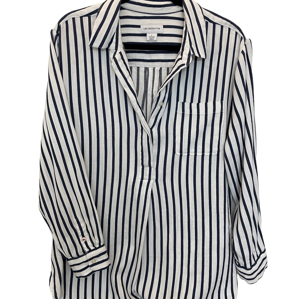 Liz Claiborne Ling Sleeve Top L